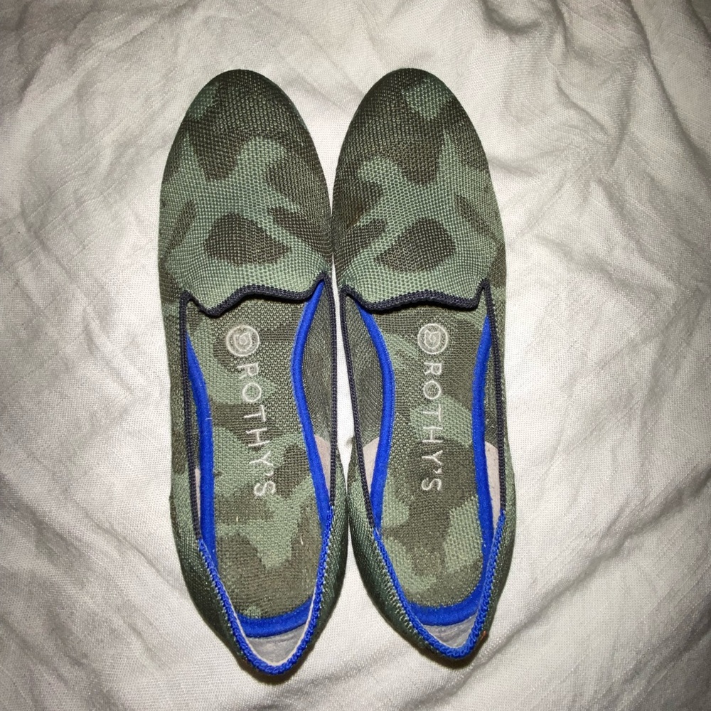 Rothy’s - Green Camo Flats - Size 7